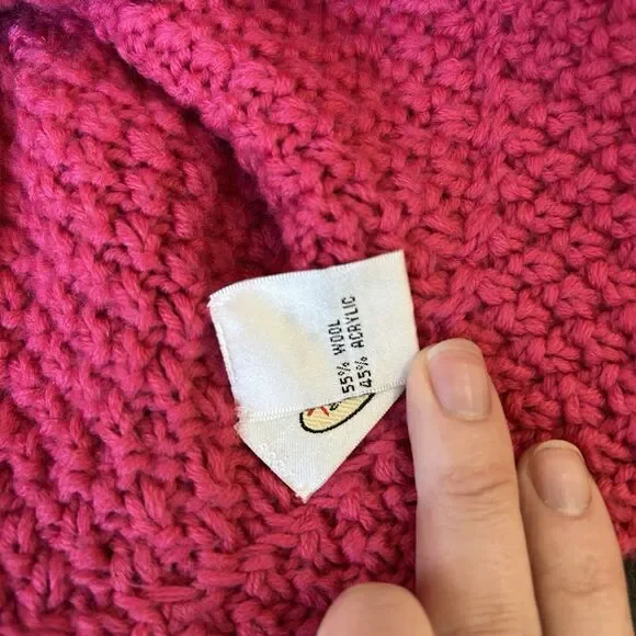 Vtg Talbots Womens Knit Wool Blend Pink Hat - Picture 8 of 13